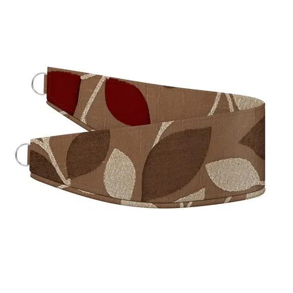 Curtain Tieback with Block Leaf Design - Rosso