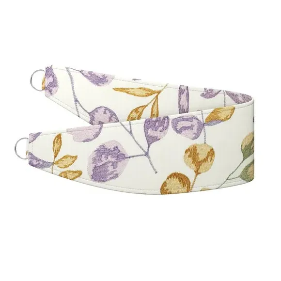 Curtain Tieback with Botanical Design - Amethyst