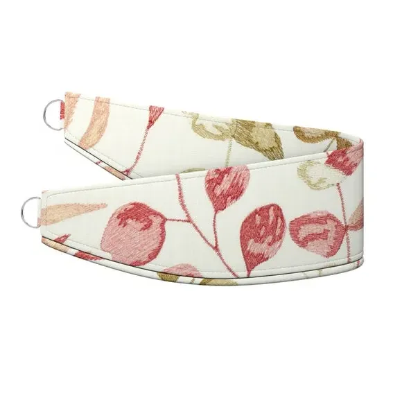 Curtain Tieback with Botanical Design - Carnation