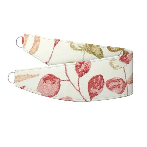 Curtain Tieback with Botanical Design - Carnation