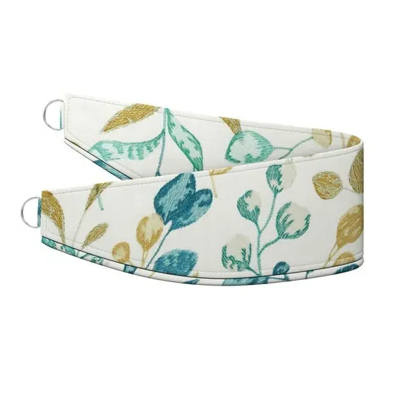 Curtain Tieback with Botanical Design - Lagoon