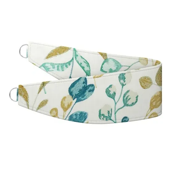 Curtain Tieback with Botanical Design - Lagoon
