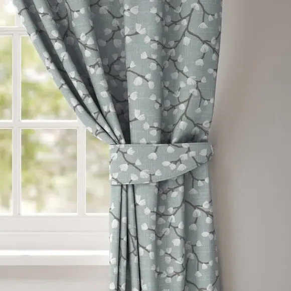 Curtain Tieback with Branch Design - Seafoam image