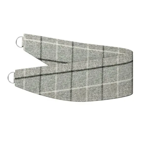Curtain Tieback with Check Design - Grey