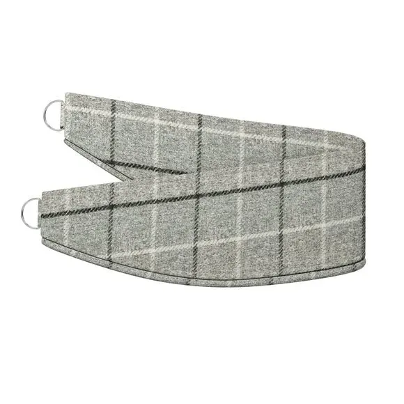Curtain Tieback with Check Design - Grey