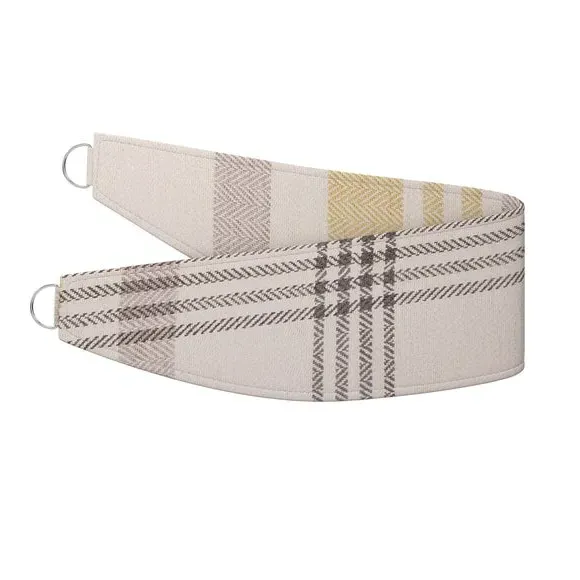 Curtain Tieback with Check Design - Ochre
