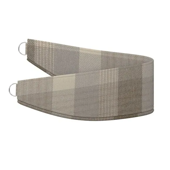 Curtain Tieback with Check Pattern - Cloud