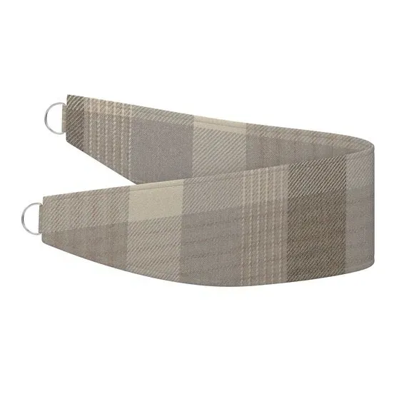 Curtain Tieback with Check Pattern - Cloud