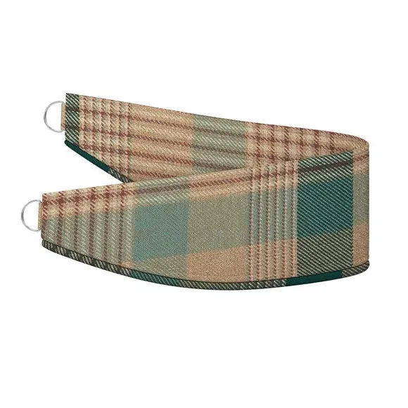 Curtain Tieback with Check Pattern - Teal