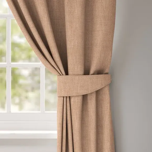 Curtain Tieback with Chrome Rings - Clay image