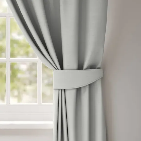 Curtain Tieback with Chrome Rings - Dove image