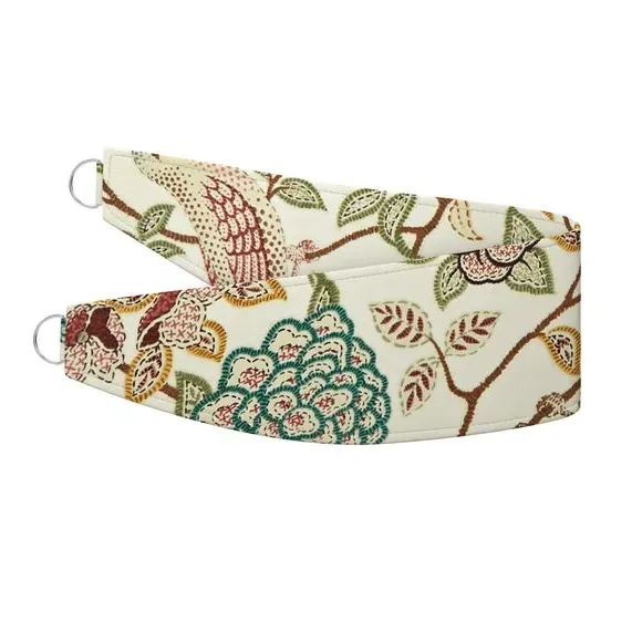 Curtain Tieback with Chrome Rings - Fern