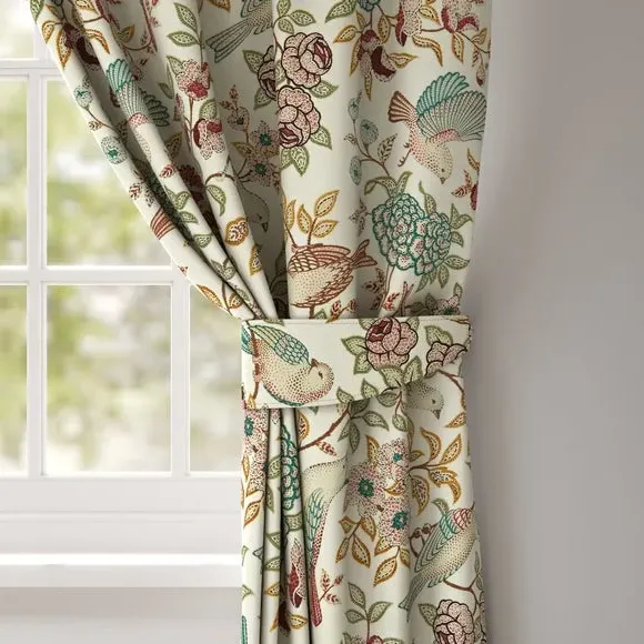Curtain Tieback with Chrome Rings - Fern image