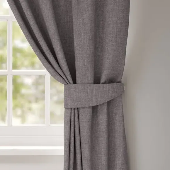 Curtain Tieback with Chrome Rings - Flint