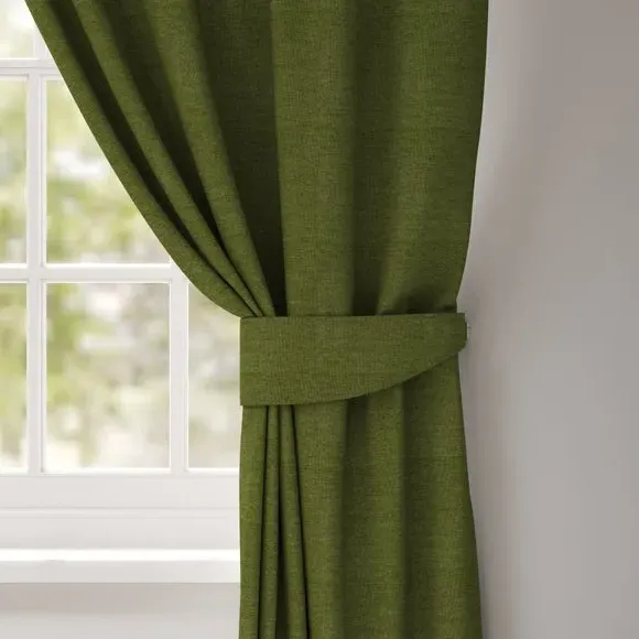 Curtain Tieback with Chrome Rings - Forest, Polyester image