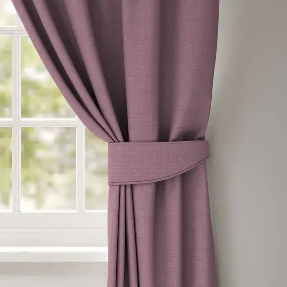 Curtain Tieback with Chrome Rings - Heather