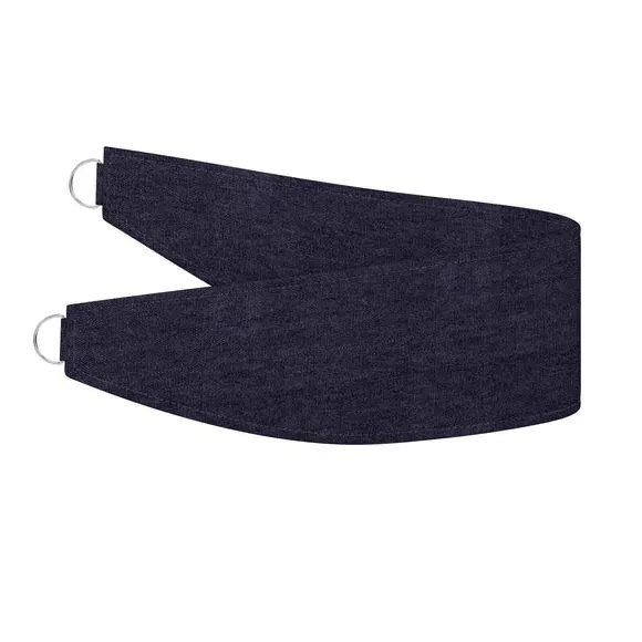Curtain Tieback with Chrome Rings - Indigo, Polyester