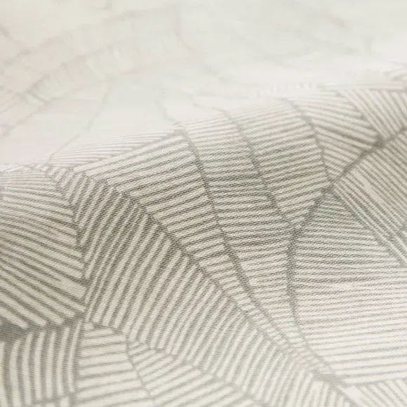 Curtain Tieback with Chrome Rings - Mineral, Cotton