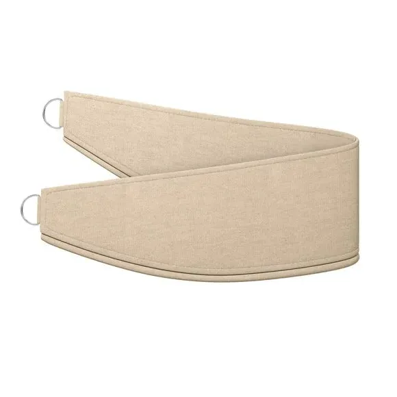 Curtain Tieback with Chrome Rings - Natural, Polyester