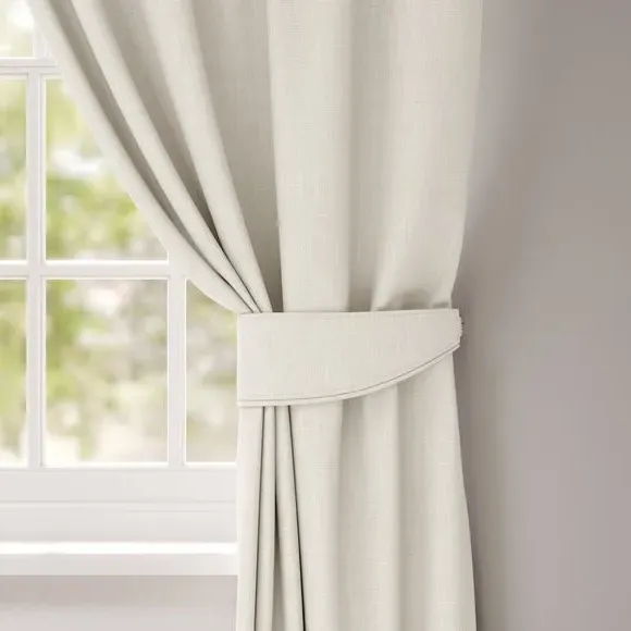 Curtain Tieback with Chrome Rings - Pearl