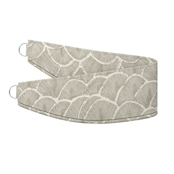Curtain Tieback with Chrome Rings - Pewter