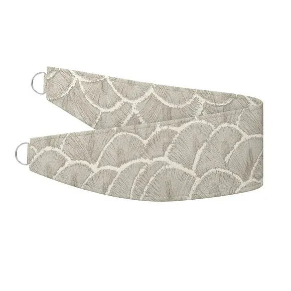 Curtain Tieback with Chrome Rings - Pewter