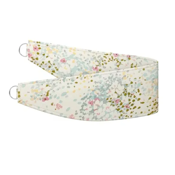 Curtain Tieback with Chrome Rings - Pink, Cotton