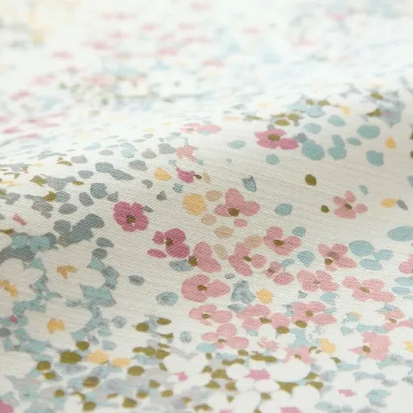 Curtain Tieback with Chrome Rings - Pink, Cotton