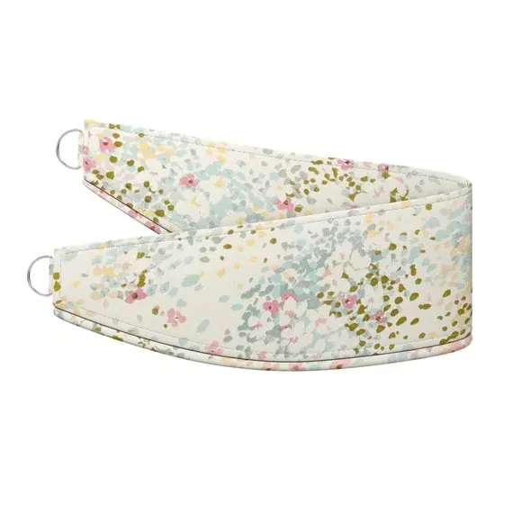 Curtain Tieback with Chrome Rings - Pink, Cotton