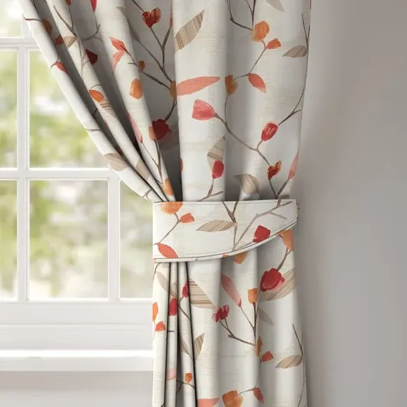 Curtain Tieback with Chrome Rings - Rosso