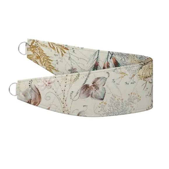 Curtain Tieback with Chrome Rings - Seafoam, Cotton