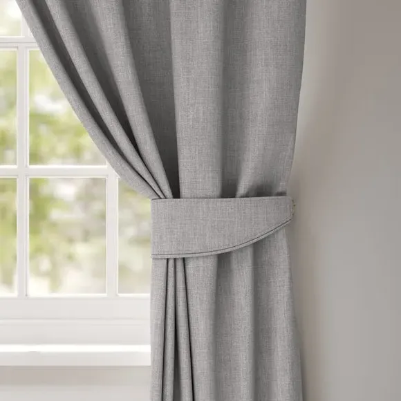 Curtain Tieback with Chrome Rings - Silver