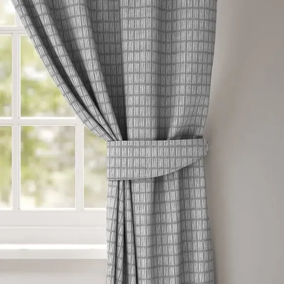 Curtain Tieback with Chrome Rings - Slate image