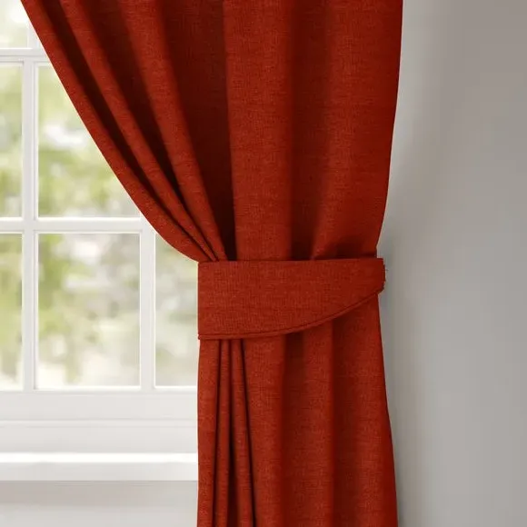 Curtain Tieback with Chrome Rings - Spice, Polyester