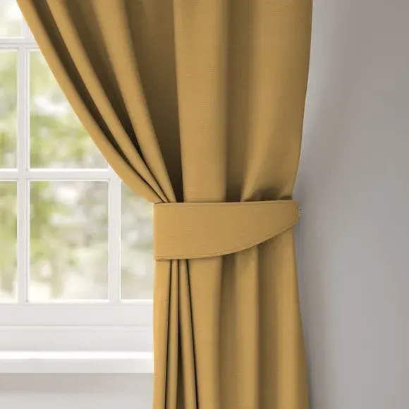 Curtain Tieback with Chrome Rings - Yellow