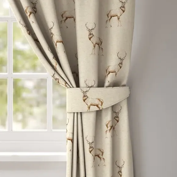 Curtain Tieback with Deer Design - Spey Deers image