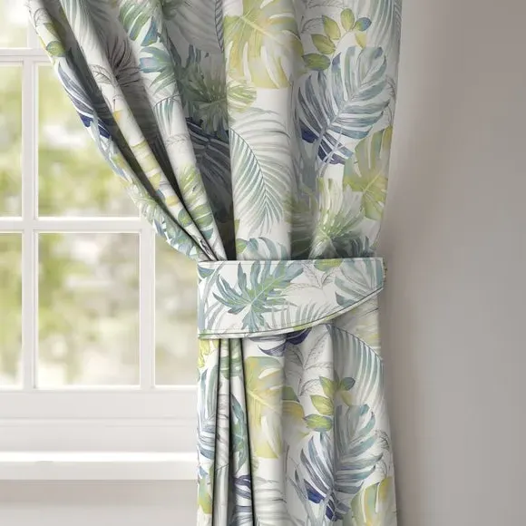 Curtain Tieback with Embossed Design - Silver