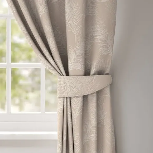 Curtain Tieback with Feathers Design - Coffee image
