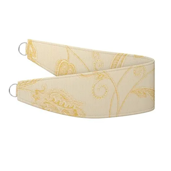 Curtain Tieback with Floral Design - Cream