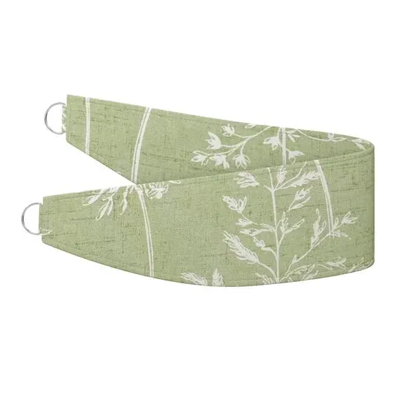 Curtain Tieback with Floral Design - Green