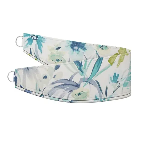 Curtain Tieback with Floral Design - Green
