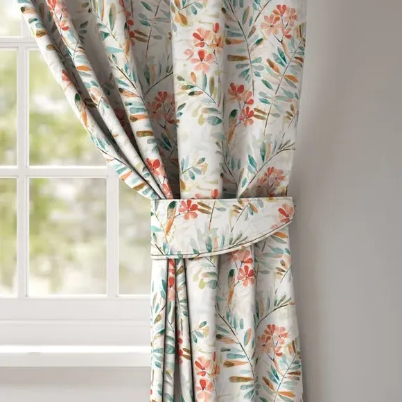 Curtain Tieback with Floral Design - Mineral