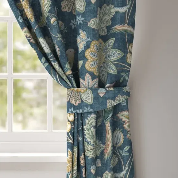 Curtain Tieback with Floral Design - Mirage image