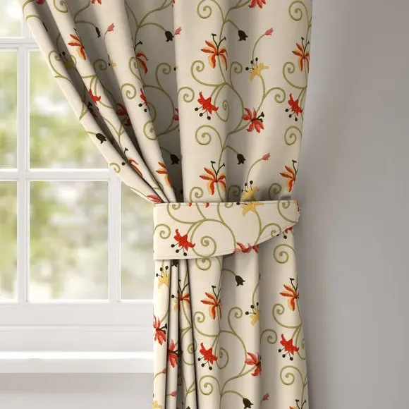 Curtain Tieback with Floral Design - Multi image