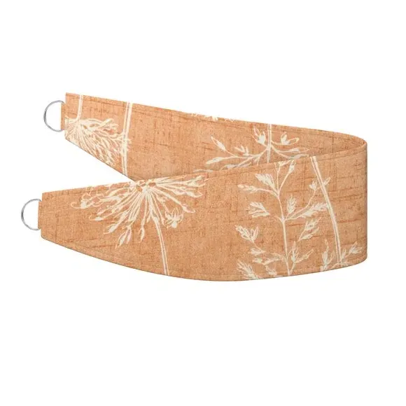 Curtain Tieback with Floral Design - Orange