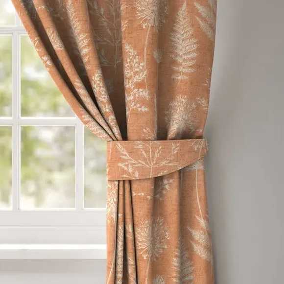 Curtain Tieback with Floral Design - Orange