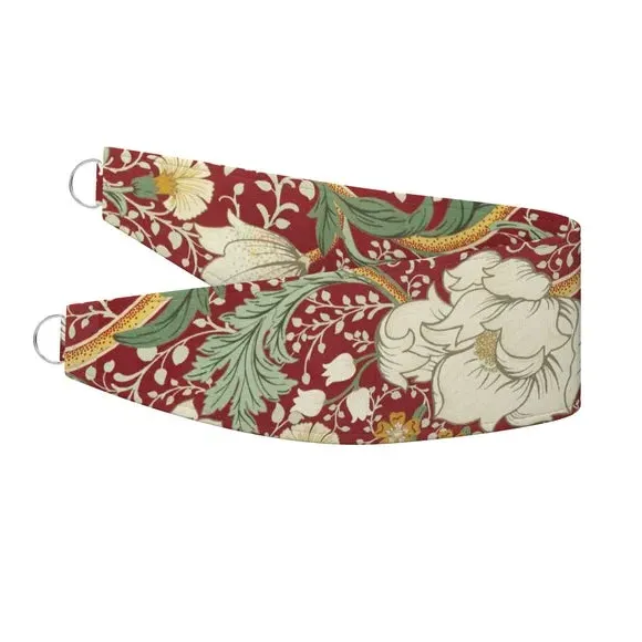 Curtain Tieback with Floral Design - Paprika