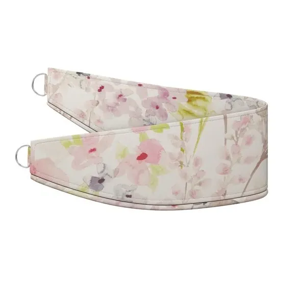 Curtain Tieback with Floral Design - Pink
