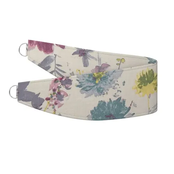 Curtain Tieback with Floral Design - Pink