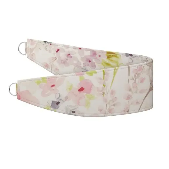 Curtain Tieback with Floral Design - Pink